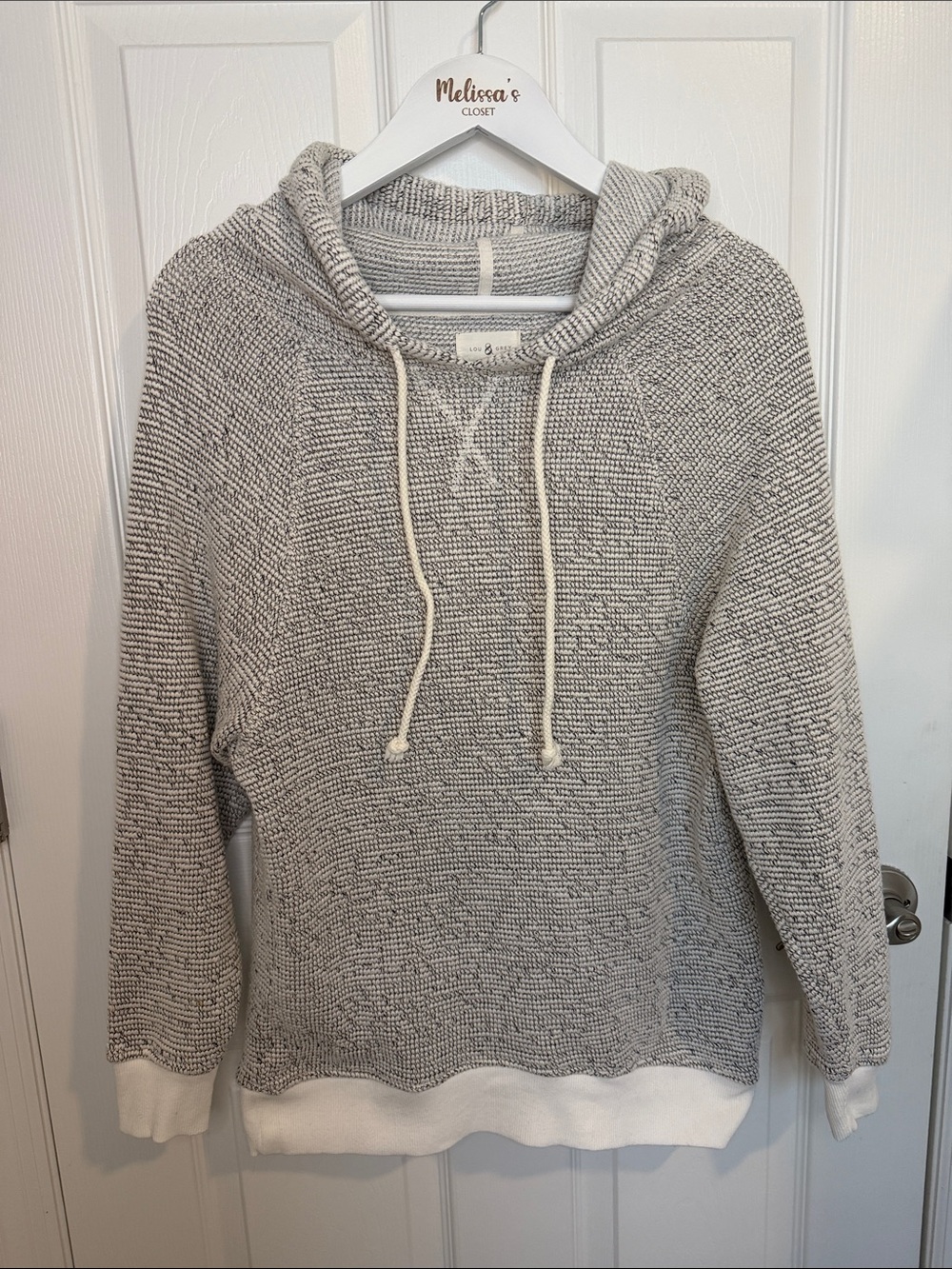 Lou & Grey Marled Knit Hoodie Sweater Size XS relaxed fit